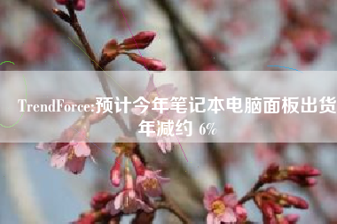 TrendForce:预计今年笔记本电脑面板出货年减约 6%