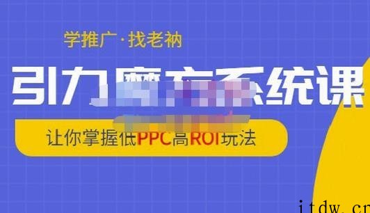 老衲引力魔方系统课，让你掌握低PPC高ROI玩法