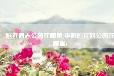 附近同志公园在哪里(华阳附近的公园在哪里)