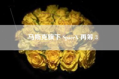 马斯克旗下 SpaceX 再筹 3