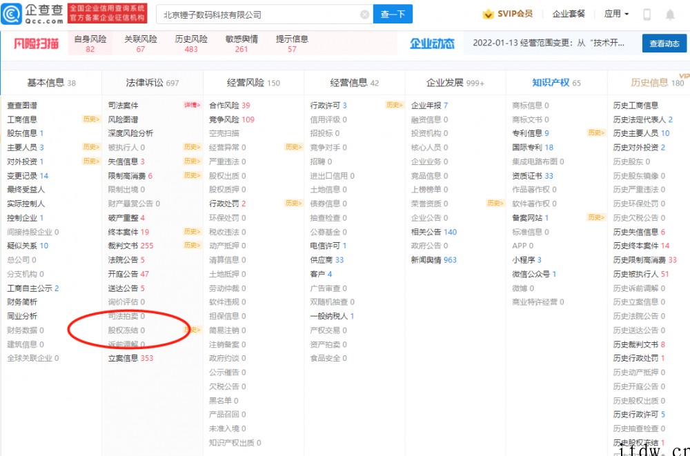 北京锤子科技股权冻结信息清零,5000万股权被解冻