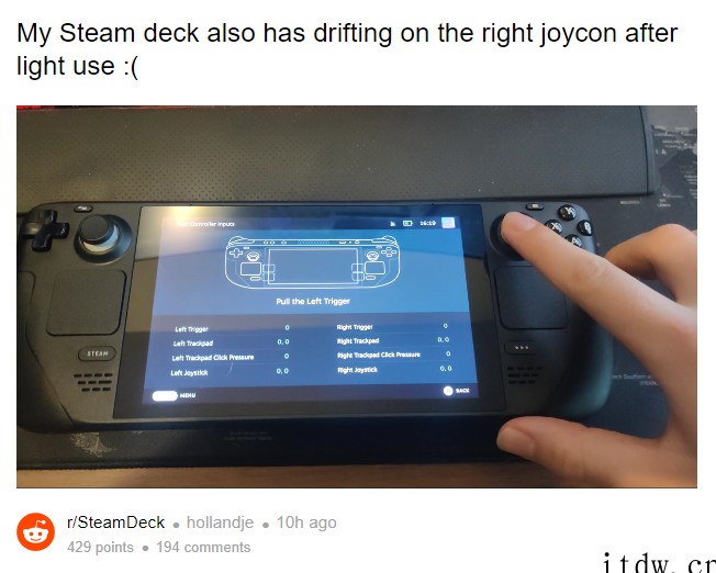 Valve回应 Steam Deck“摇杆漂移”问题:是个软