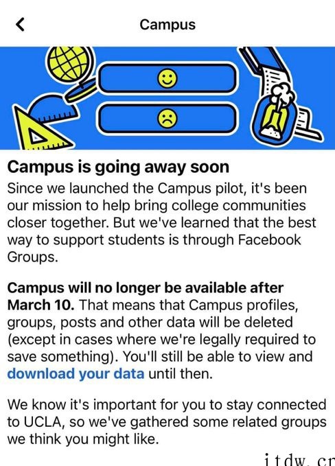 上线不到两年!Facebook 宣布关闭校内应用 Campu