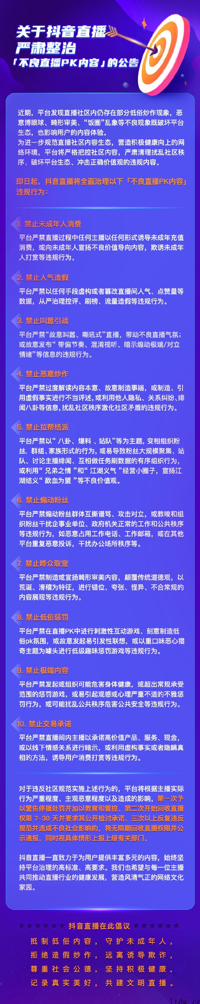 抖音:全面治理“不良直播 PK 内容”违规行为