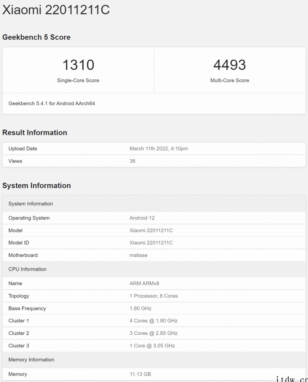 Redmi K50 系列现身 Geekbench:天玑 90