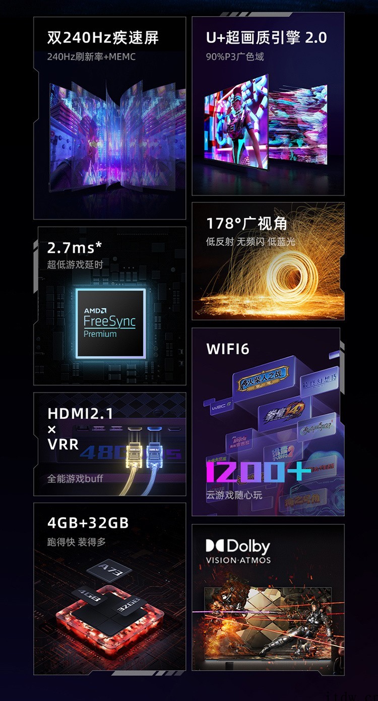 海信推出游戏电视 Ace 2023 款:4K 240Hz+H