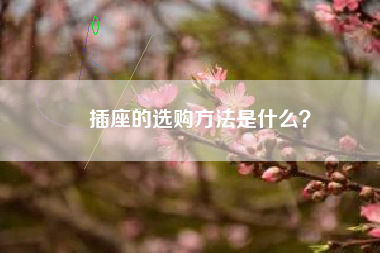 插座的选购方法是什么？