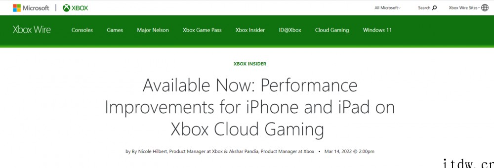 微软:苹果 iOS 平台 Xbox 云游戏有“重大性能提升”