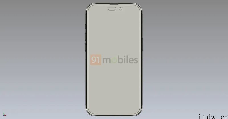 保留小刘海!苹果 iPhone14 CAD 渲染图曝光:与 