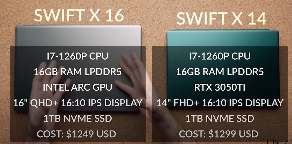 宏碁新款 Swift X 笔记本确认搭载英特尔 ARC A3