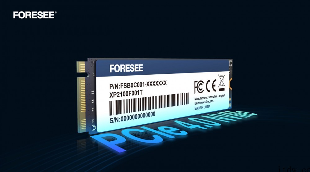 FORESEE 首款 PCIe Gen 4×4 SSD XP