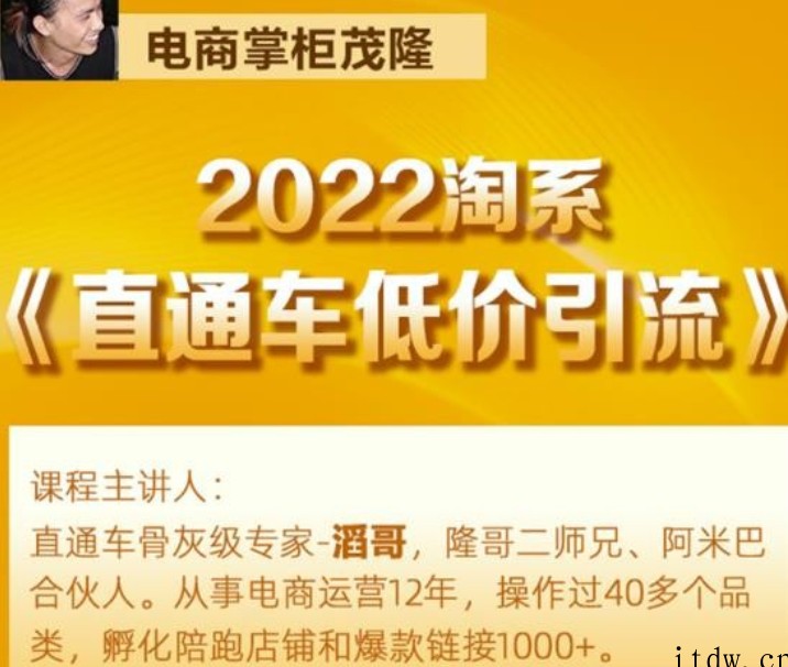 茂隆2022直通车低价引流玩法，教大家如何低投入高回报的直通车玩法