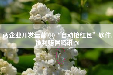 两企业开发运营 QQ“自动抢红包”软件,被判赔偿腾讯 70 