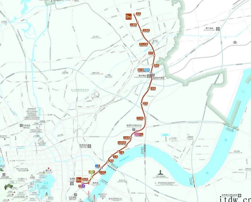 今天杭州地铁7号线江北段、9号线南段、5号线宝善桥站正式开通