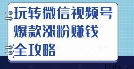 玩转微信视频号爆款涨粉赚钱全攻略