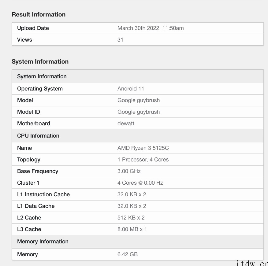 AMD新款 R3 5125C 处理器曝光:4 核 3GHz,