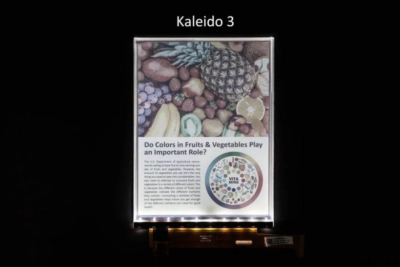 E Ink发布新一代 Kaleido 3 彩色印刷电子纸:1