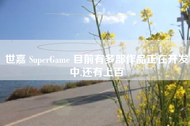 世嘉 SuperGame 目前有多部作品正在开发中,还有上百