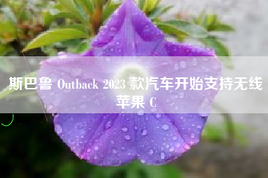 斯巴鲁 Outback 2023 款汽车开始支持无线苹果 C