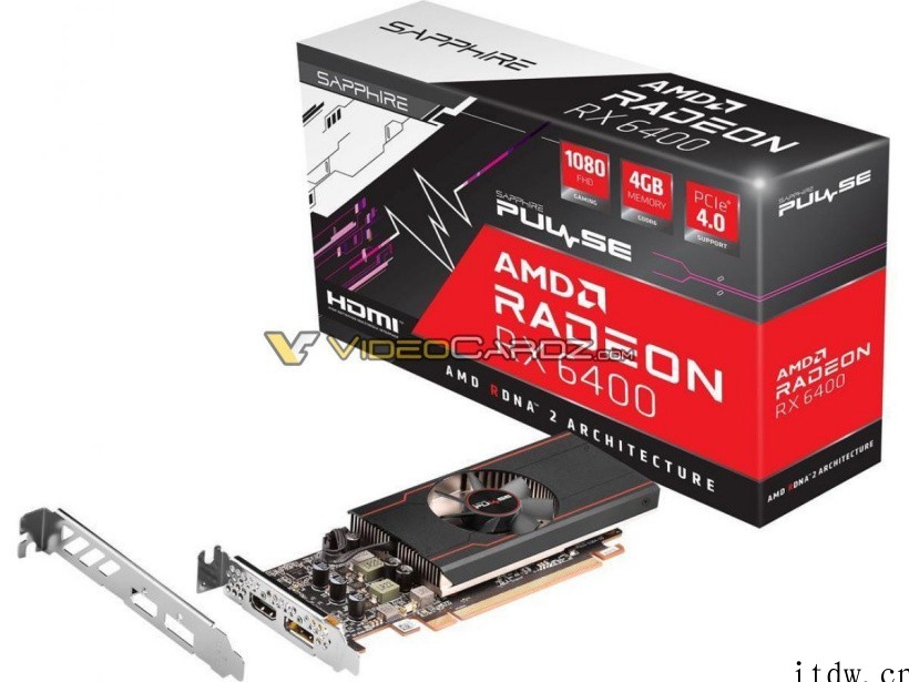 蓝宝石推出 AMD Radeon RX 6400 PULSE