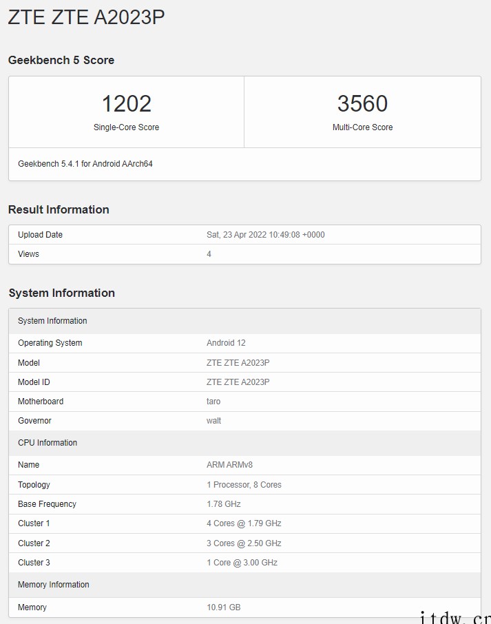 中兴 Axon 40 Ultra 现身 Geekbench