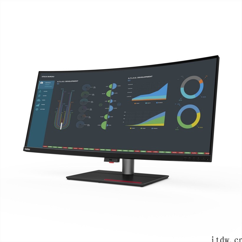 联想公布 5K 带鱼屏显示器 ThinkVision P40