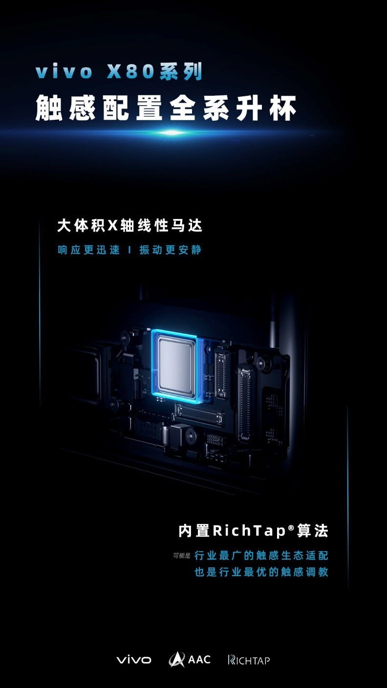 全系升杯,瑞声科技助力 vivo X80 系列全系标配大体积
