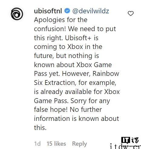 育碧荷兰澄清 Ubisoft+ 服务加入微软 XGP:暂时仅