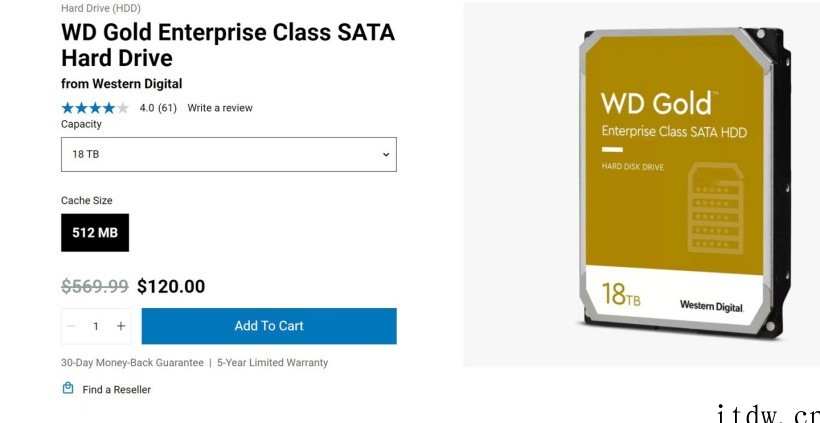 西部数据海外官网出现定价 Bug,大容量硬盘白菜价