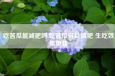 吃苦瓜能减肥吗,吃苦瓜可以减肥 生吃效果更佳