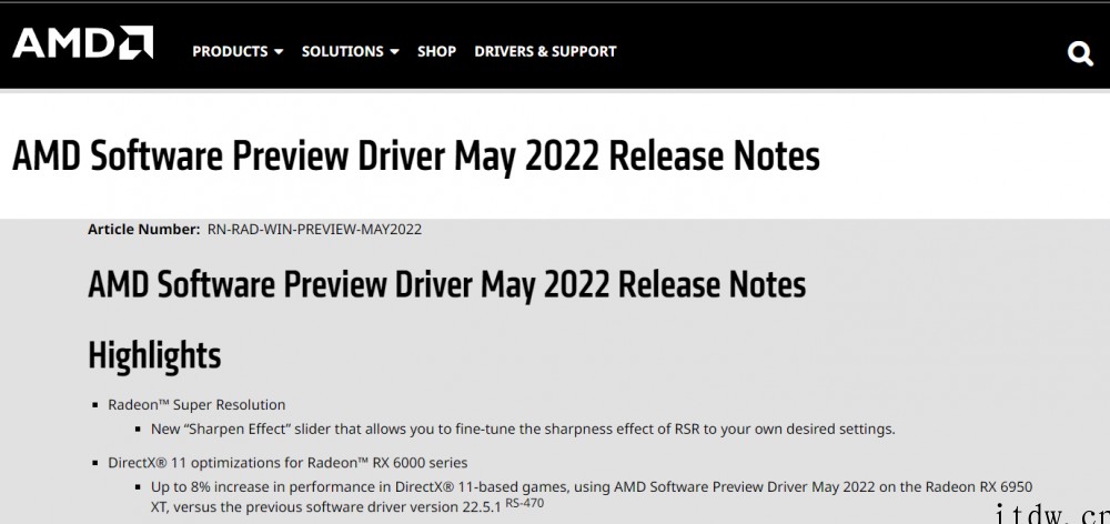 AMD 5 月预览版显卡驱动发布,DirectX 11 游戏