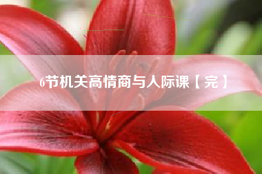 6节机关高情商与人际课【完】