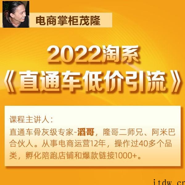 电商掌柜茂隆2022直通车低价引流玩法（直通车低价引流技术茂隆）