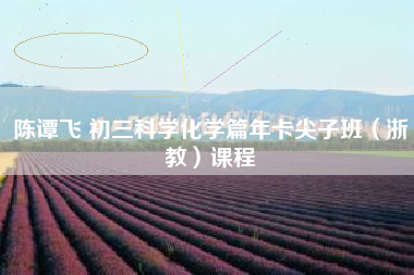 陈谭飞 初三科学化学篇年卡尖子班（浙教）课程