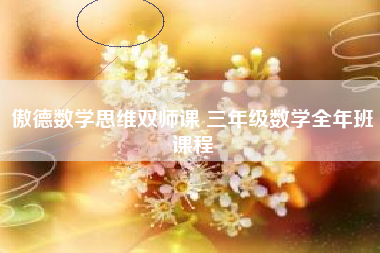 傲德数学思维双师课 三年级数学全年班课程