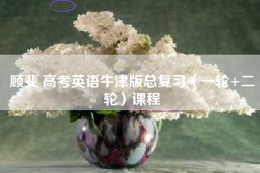 顾斐 高考英语牛津版总复习（一轮+二轮）课程