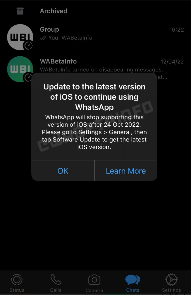 WhatsApp 将停止支持 iOS 10 和 iPhone