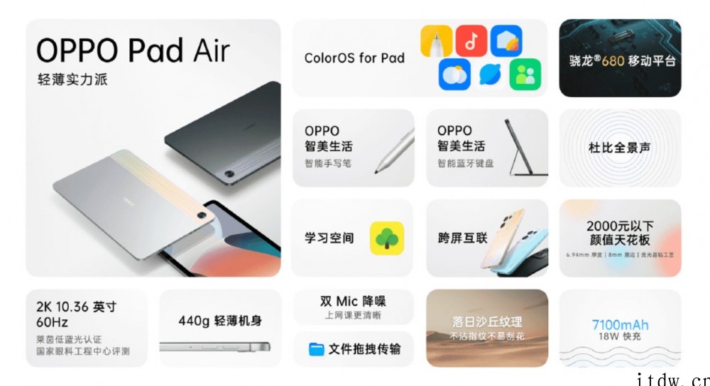 1299元起,OPPO Pad Air 平板电脑发布:搭载骁