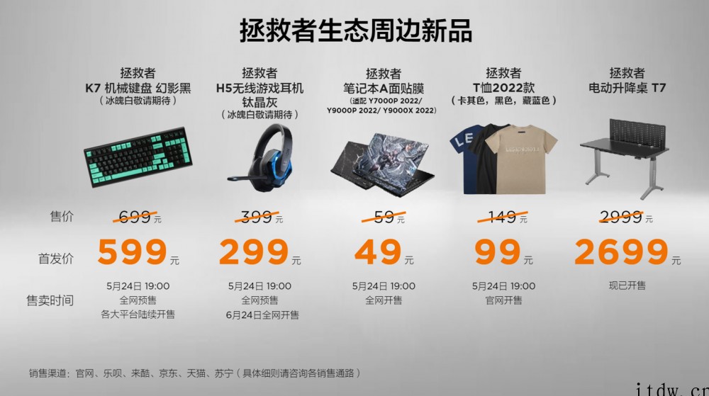 6799元至 12999 元,联想 2022 款拯救者 90