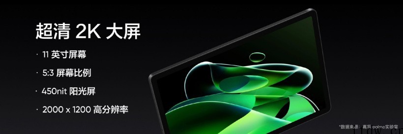1499元起,realme 真我平板 X 6GB 128GB