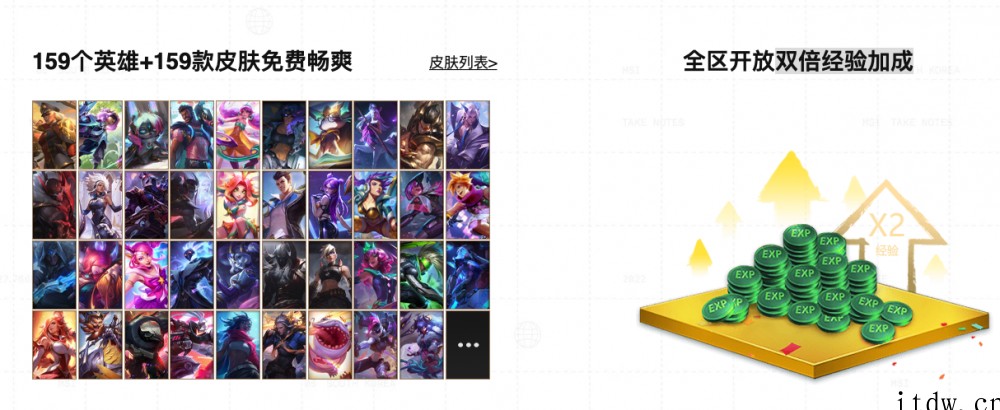 庆 RNG 夺冠,《英雄联盟》免费送皮肤,全区双倍经验