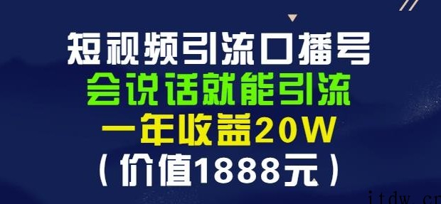 安妈·短视频引流口播号，会说话就能引流，一年收益20W（价值1888元）