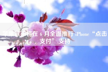 苹果宣布将在 6 月全面推行 iPhone“点击支付”,支持