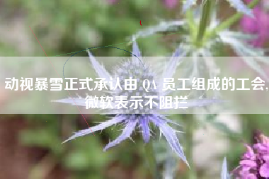 动视暴雪正式承认由 QA 员工组成的工会,微软表示不阻拦