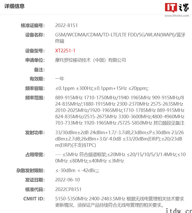 性价比之王又来了?摩托罗拉两款新机通过无线电核准