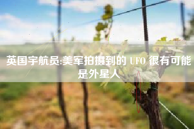 英国宇航员:美军拍摄到的 UFO 很有可能是外星人