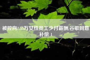 被控向1.55万女性员工少付薪酬,谷歌同意补偿 1