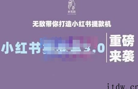 谢无敌·小红书实战营3.0，无敌带你打造小红书提款机 价值7999元