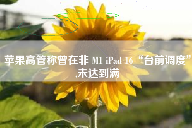 苹果高管称曾在非 M1 iPad 16“台前调度”,未达到满