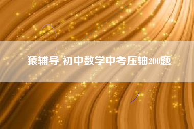 猿辅导 初中数学中考压轴200题